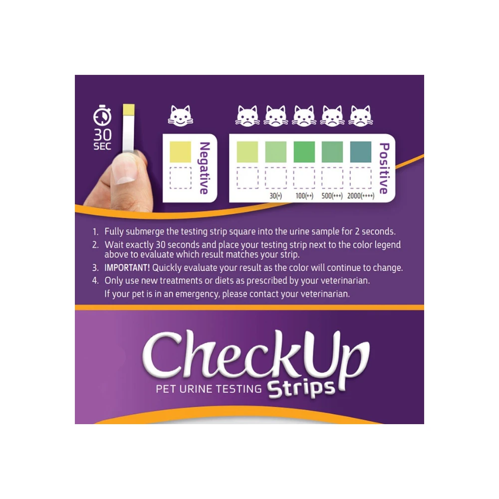 CheckUp Dog & Cat Urine Testing Strips Detection Of Kidney Condition 50 Pack 5 CheckUp Dog & Cat Urine Testing Strips Detection Of Kidney Condition 50 Pack - Image 3
