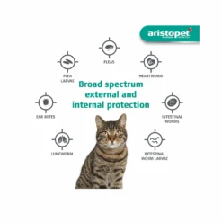 Aristopet Flea Heartworm & Worms Spot On Cat Over 8.8lbs Green 16 Aristopet Flea Heartworm & Worms Spot On Cat Over 8.8lbs Green -Cat And Dog Supplies aristopet flea heartworm and worms spot on cat over 4kg green spectrum 3