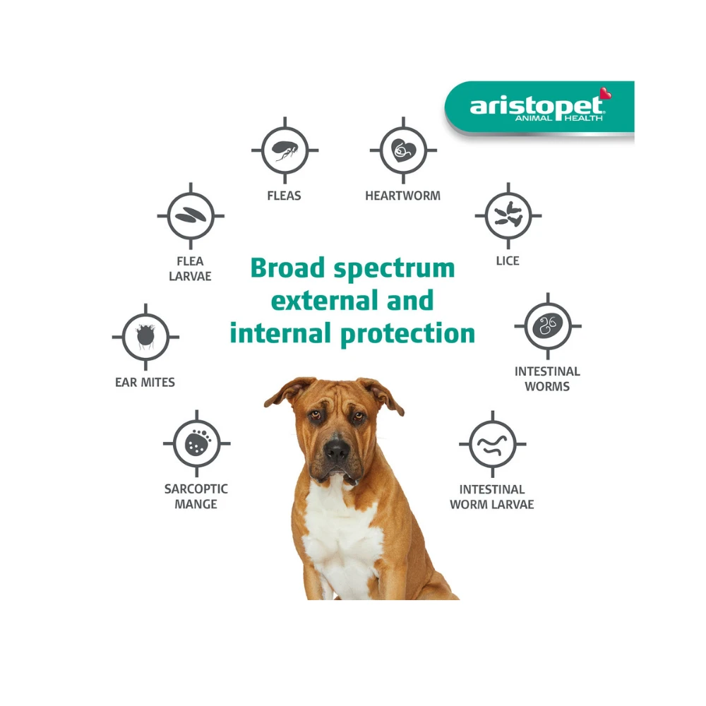 Aristopet Flea Heartworm & Worms Spot On Dog Over 55lbs Red 8 Aristopet Flea Heartworm & Worms Spot On Dog Over 55lbs Red - Image 6