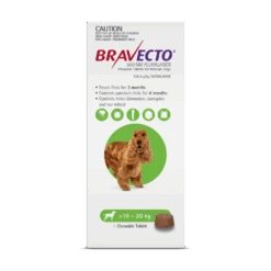 Bravecto Chewables Dog Medium 22 - 44lbs Green