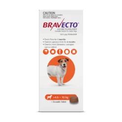 Bravecto Chewables Dog Small 9.9 - 22lbs Orange