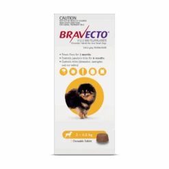 Bravecto Chewables Dog Extra Small 4.4 - 9.9lbs Yellow