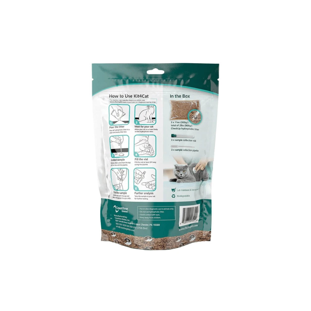CheckUp Kit4Cat Hydrophobic Litter Kit 3 X 300g 4 CheckUp Kit4Cat Hydrophobic Litter Kit 3 X 300g - Image 2
