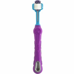 Triple-Pet Ez Dog Toothbrush Small Breeds -Cat And Dog Supplies ez dog triple pet toothbrush for dogs small breed 41