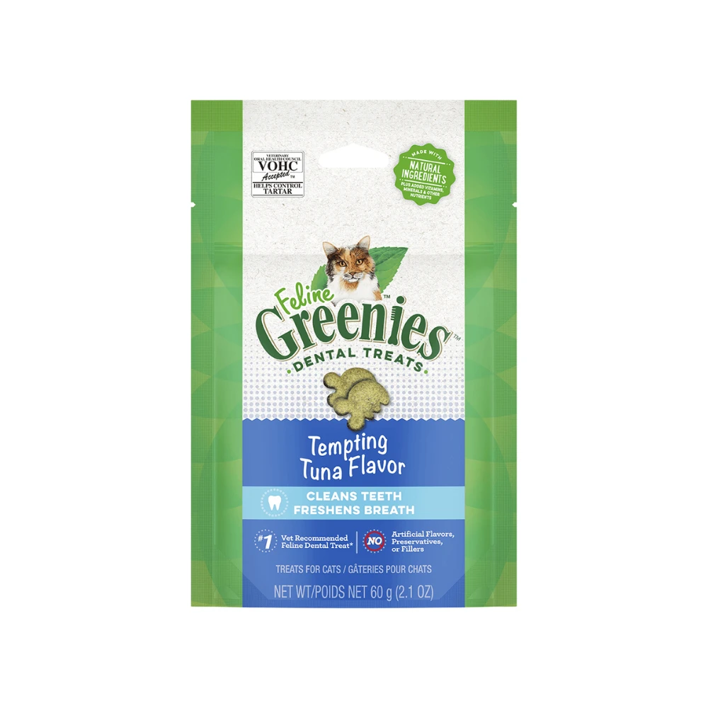Greenies Dental Treats Cat Tempting Tuna Flavour 3 Greenies Dental Treats Cat Tempting Tuna Flavour