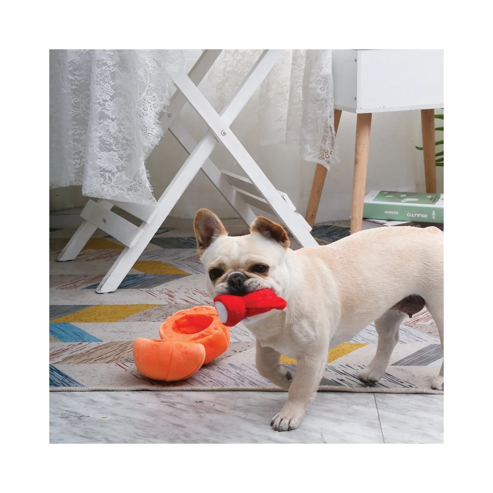 Prestige HugSmart Puzzle Hunter Fruity Critterz Pumpkin Dog Toy - Image 3
