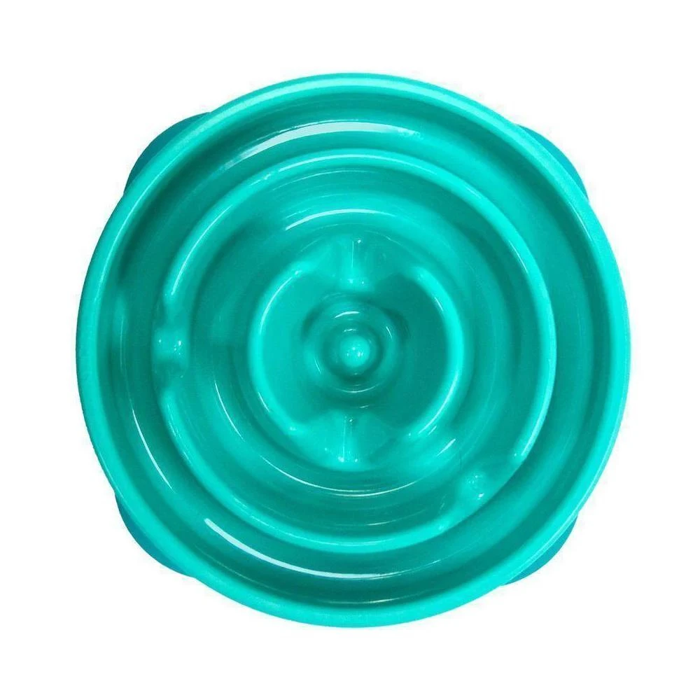 Outward Hound Fun Feeder Slo-Bowl Drop Dog Bowl Teal 4 Outward Hound Fun Feeder Slo-Bowl Drop Dog Bowl Teal - Image 2