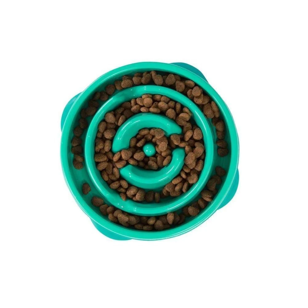 Outward Hound Fun Feeder Slo-Bowl Drop Dog Bowl Teal 3 Outward Hound Fun Feeder Slo-Bowl Drop Dog Bowl Teal
