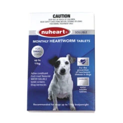 Nuheart Heartworm Tablet Dog Small Up To 25lbs Blue