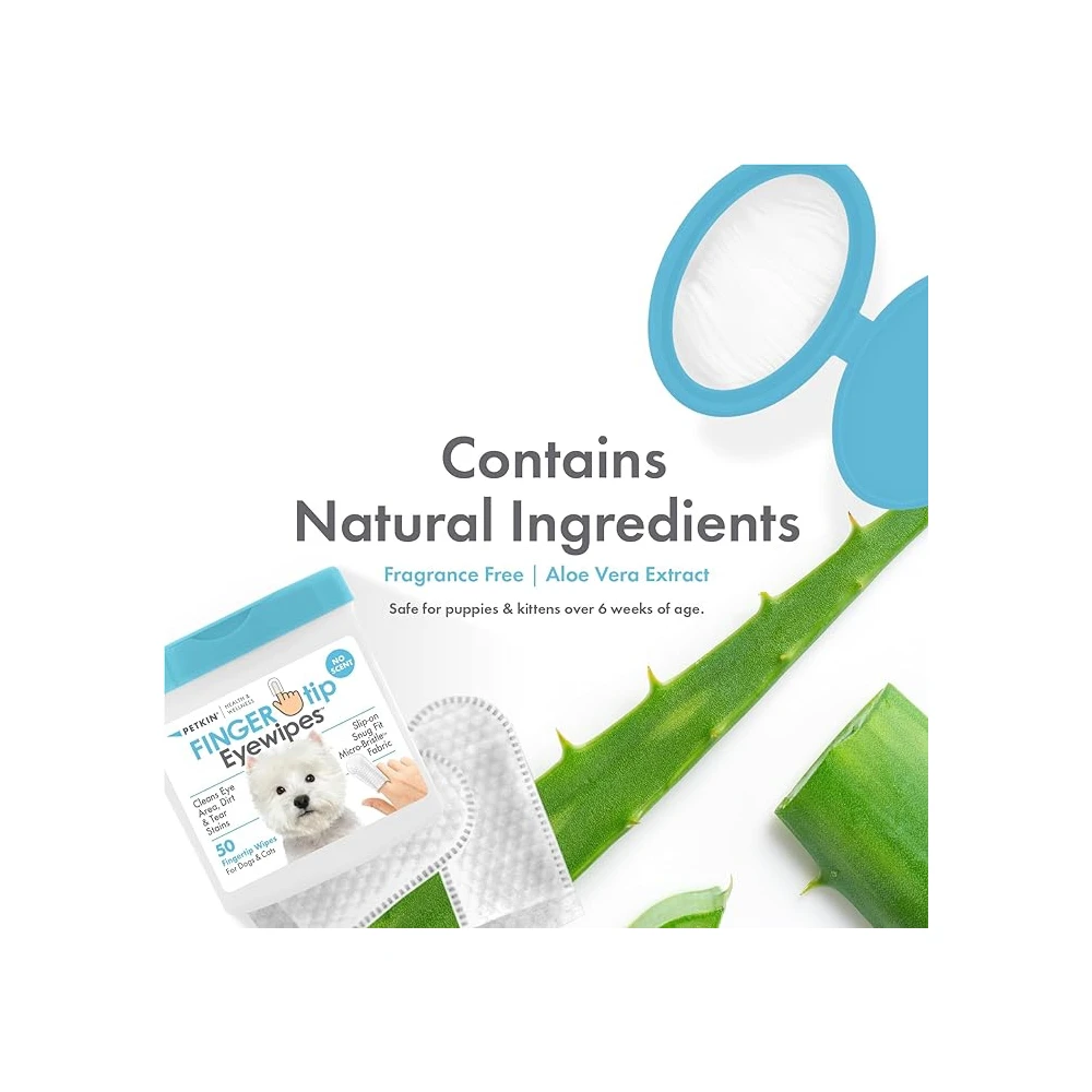 Petkin Fingertip Eye Wipes 50 Pack 6 Petkin Fingertip Eye Wipes 50 Pack - Image 4