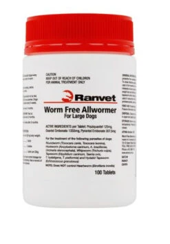 Ranvet Allwormer Dog Large 55lbs Tablets