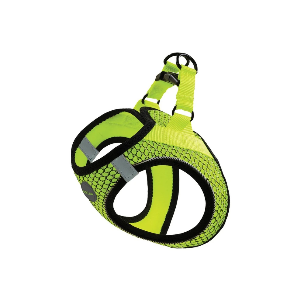 Scream Small Dog Quick Fit Reflective Dog Harness Loud Green 3 Scream Small Dog Quick Fit Reflective Dog Harness Loud Green