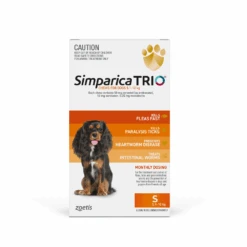 Simparica Trio Dog Small 11.1 - 22lbs Orange