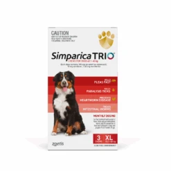 Simparica Trio Dog Extra Large 88.1 - 132lbs Red