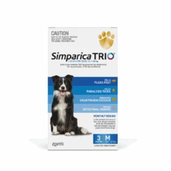Simparica Trio Dog Medium 22.1 - 44lbs Blue