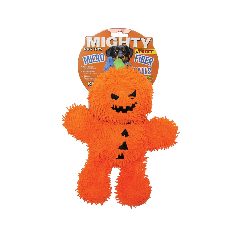 Prestige Tuffy Mighty Microfiber Pumpkin Man Medium Dog Toy 5 Prestige Tuffy Mighty Microfiber Pumpkin Man Medium Dog Toy - Image 3
