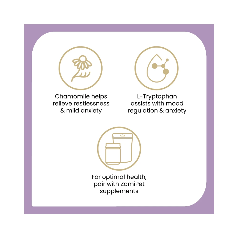 ZamiPet HappiTreats Relax & Calm Dog 30 Chews 6 ZamiPet HappiTreats Relax & Calm Dog 30 Chews - Image 4