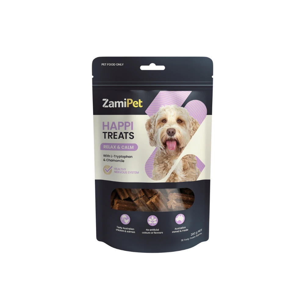 ZamiPet HappiTreats Relax & Calm Dog 30 Chews 3 ZamiPet HappiTreats Relax & Calm Dog 30 Chews