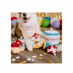 ZippyPaws Birthday Bandana & Bone Dog Toy -Cat And Dog Supplies zippypaws birthday bandana bone dog toy image 2