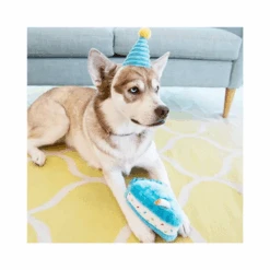 Prestige ZippyPaws Birthday Gift Box Blue Dog Toy -Cat And Dog Supplies zippypaws birthday box 3pk blue 4
