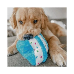 Prestige ZippyPaws NomNomz Birthday Cake Blue Dog Toy -Cat And Dog Supplies zippypaws birthday cake blue 17.5x15cm 3 1