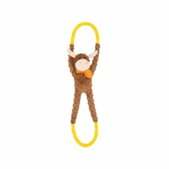 Prestige ZippyPaws RopeTugz Moose Squeaker Dog Toy