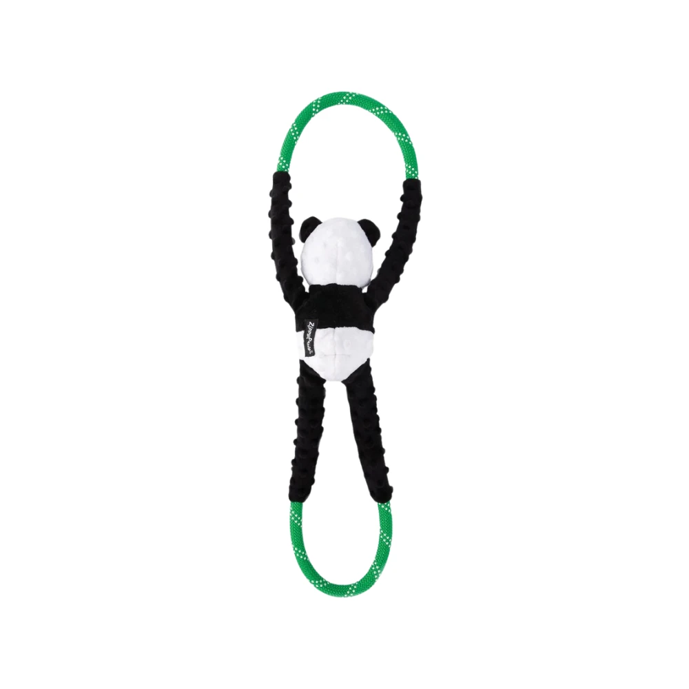 Prestige ZippyPaws RopeTugs Panda Squeaker Dog Toy 4 Prestige ZippyPaws RopeTugs Panda Squeaker Dog Toy - Image 2