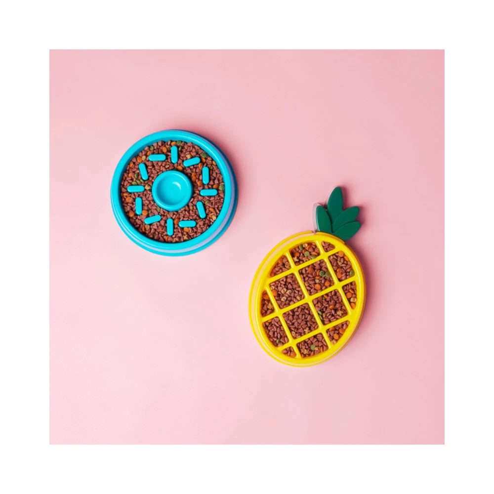 ZippyPaws Happy Bowl Dog Slow Feeder Pineapple 6 ZippyPaws Happy Bowl Dog Slow Feeder Pineapple - Image 4